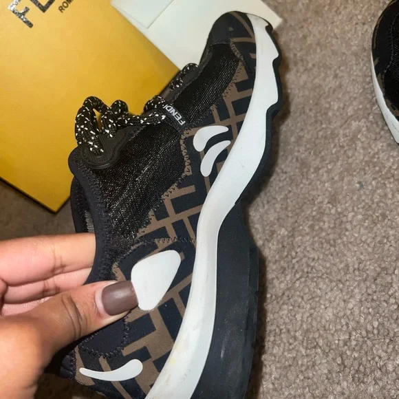 Technical Mesh Lycra FFreedom Patchwork Sneakers Black Tobacco - Picture 4 of 5